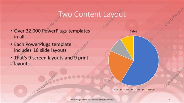Two Content presentation slide layout