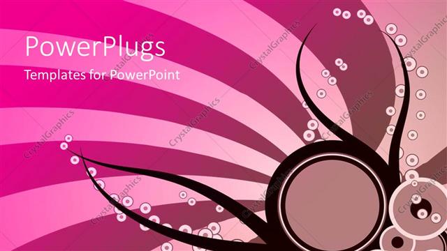  Presentation with abstract circles - Abstract design with pink circles in wavy pink background