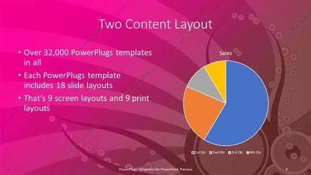 Two Content presentation slide layout