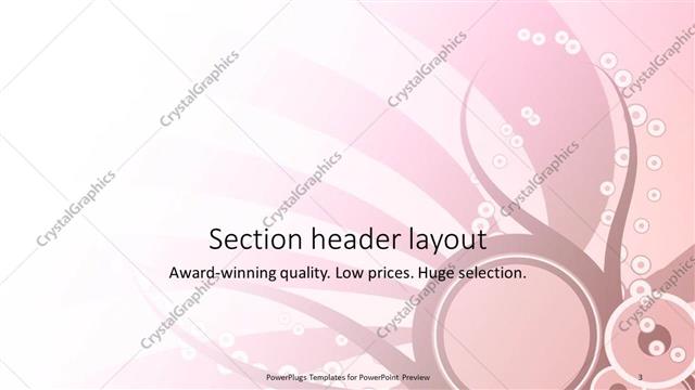 Section Header presentation slide layout