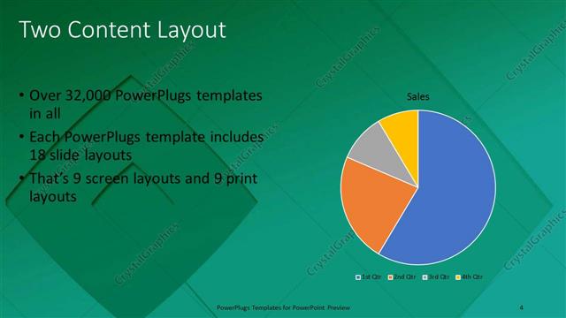 Two Content presentation slide layout