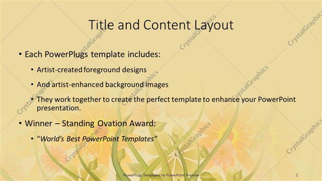 Title and Content presentation slide layout