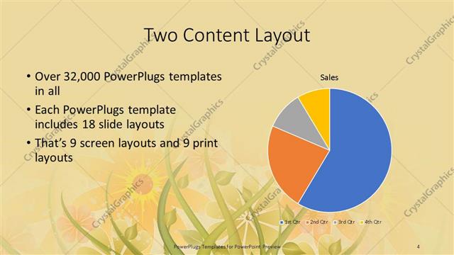 Two Content presentation slide layout