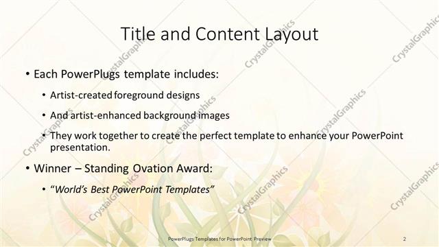 Title and Content presentation slide layout