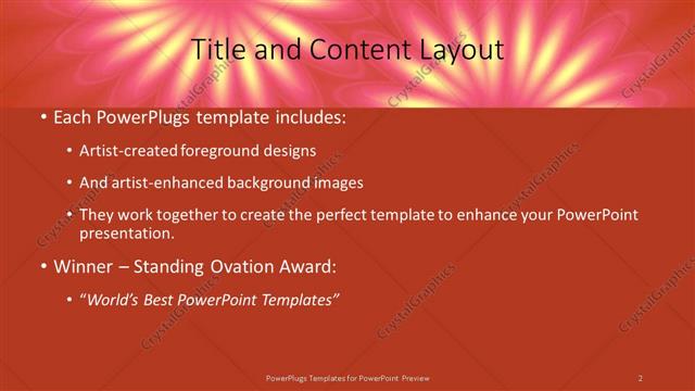 Title and Content presentation slide layout