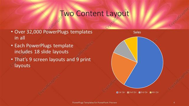 Two Content presentation slide layout