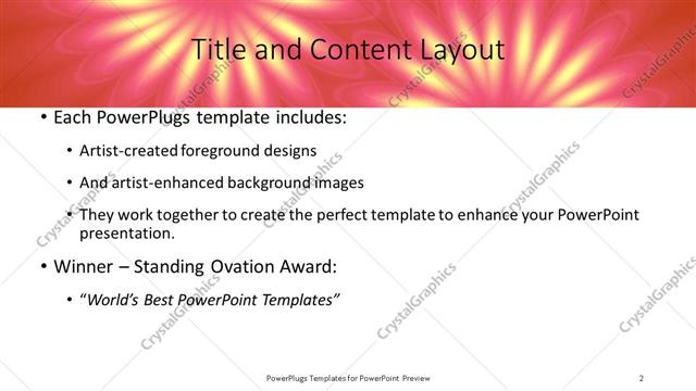 Title and Content presentation slide layout