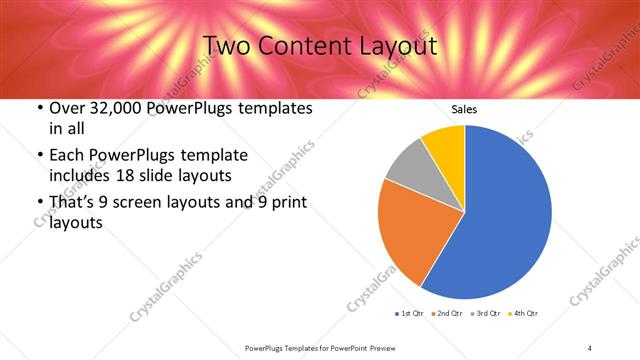 Two Content presentation slide layout