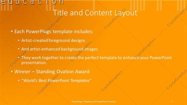 Title and Content presentation slide layout
