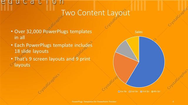 Two Content presentation slide layout