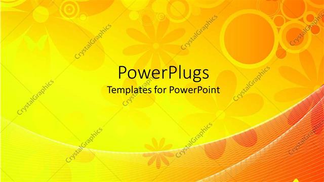  Presentation with designs - Abstract designs of yellow flowers, bubbles and a butterfly