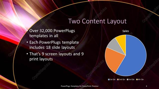 Two Content presentation slide layout