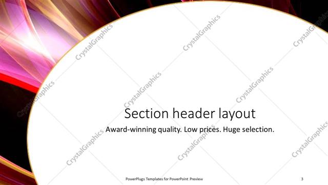 Section Header presentation slide layout