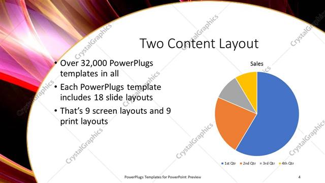 Two Content presentation slide layout
