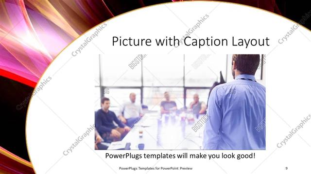 Picture with Caption presentation slide layout