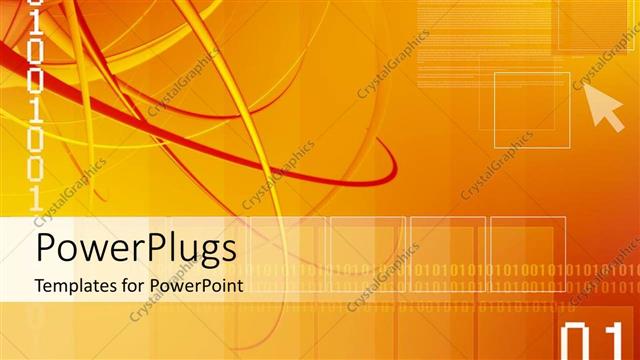 Preview This Beautiful Template for PowerPoint & Google Slides Abstract digital depiction with binary digits on yellow surface