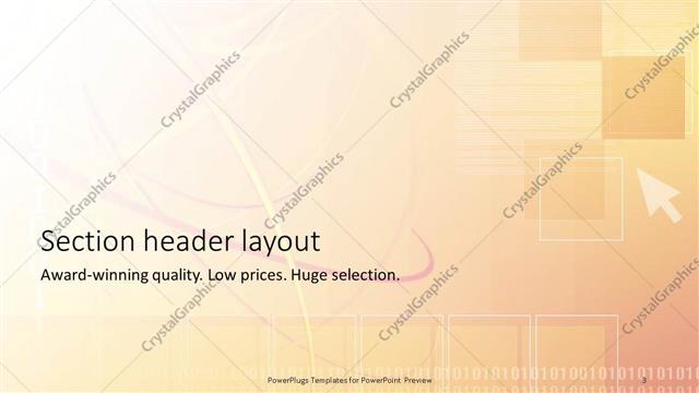 Section Header presentation slide layout