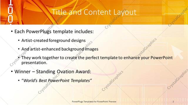 Title and Content presentation slide layout