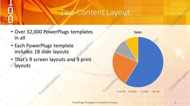 Two Content presentation slide layout
