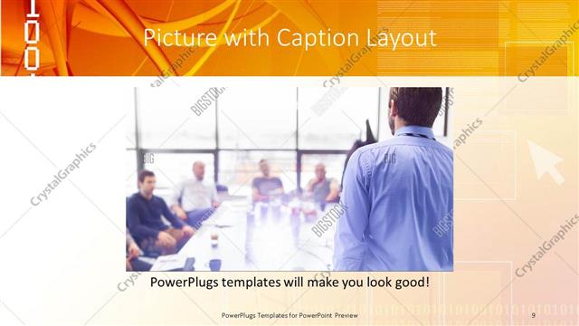Picture with Caption presentation slide layout