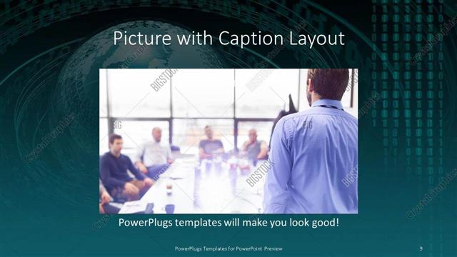 Picture with Caption presentation slide layout