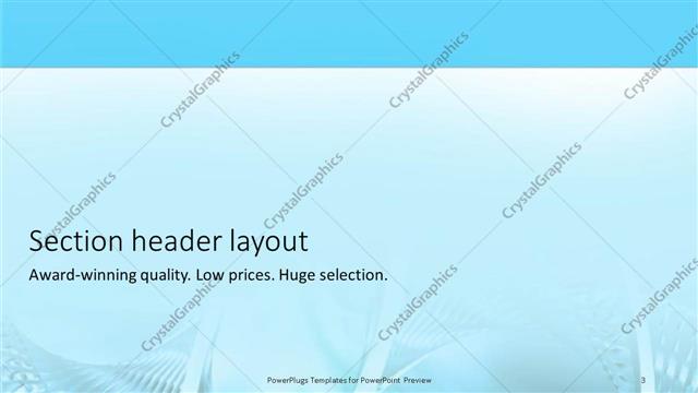 Section Header presentation slide layout