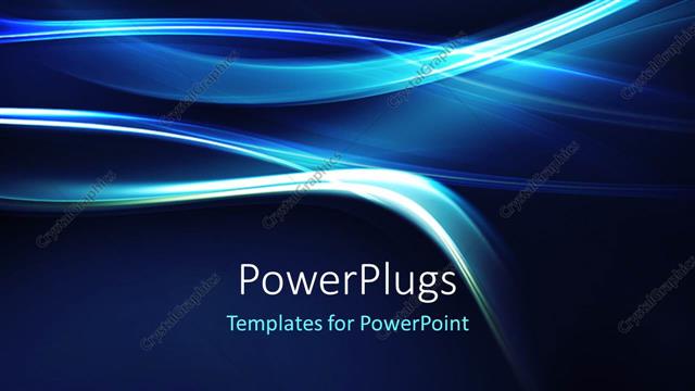  Presentation with dark blue - Abstract electric blue curves on dark background