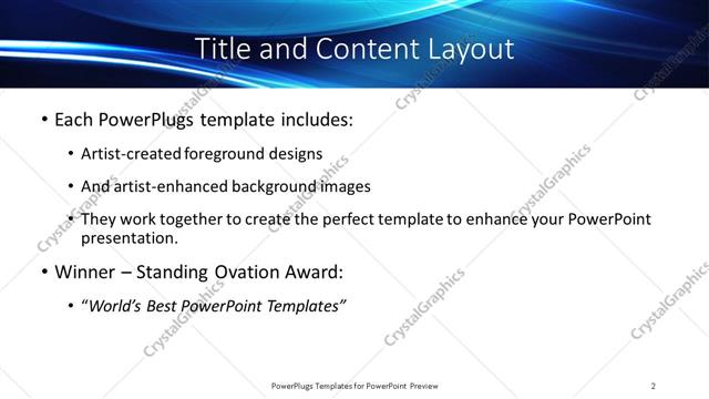 Title and Content presentation slide layout