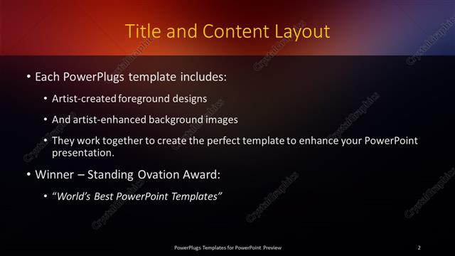 Title and Content presentation slide layout