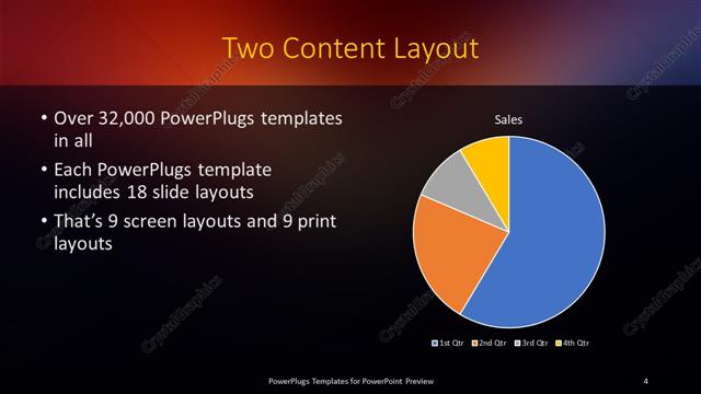 Two Content presentation slide layout