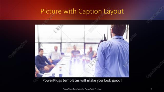 Picture with Caption presentation slide layout