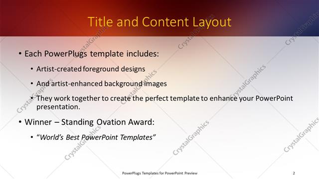Title and Content presentation slide layout