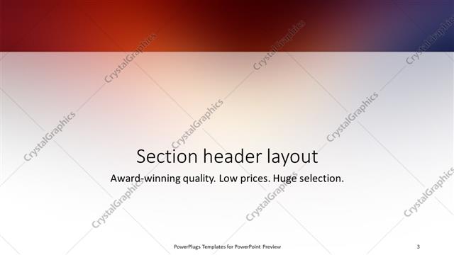 Section Header presentation slide layout