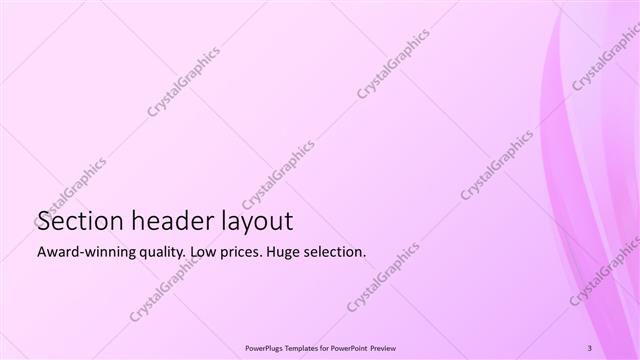 Section Header presentation slide layout