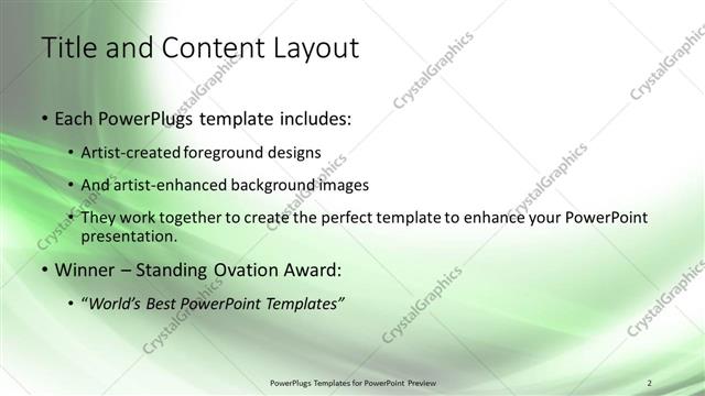 Title and Content presentation slide layout