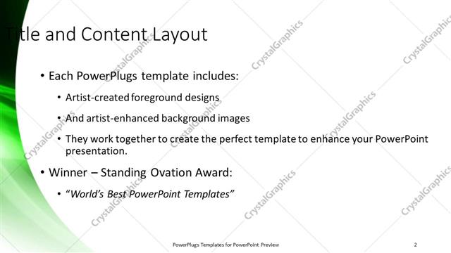 Title and Content presentation slide layout