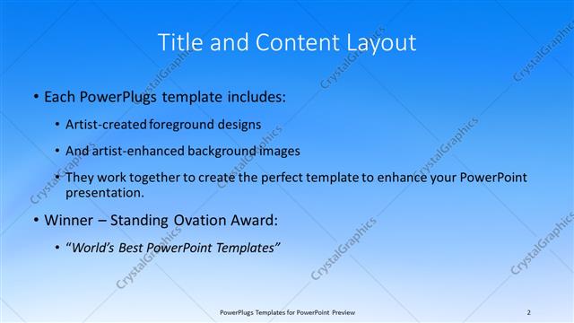 Title and Content presentation slide layout