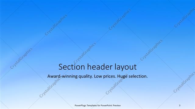 Section Header presentation slide layout