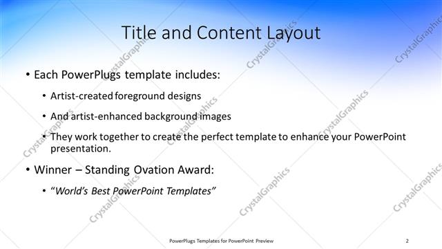 Title and Content presentation slide layout