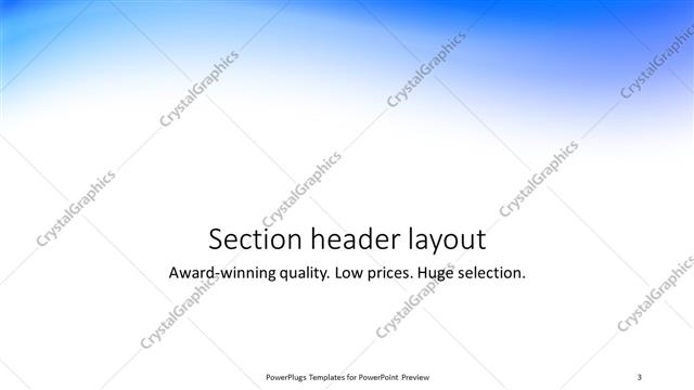 Section Header presentation slide layout