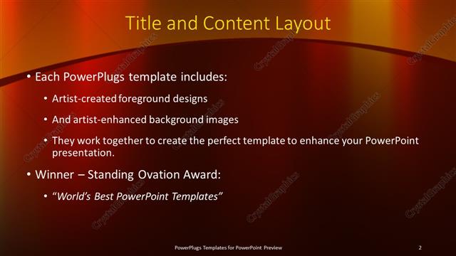 Title and Content presentation slide layout