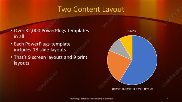Two Content presentation slide layout