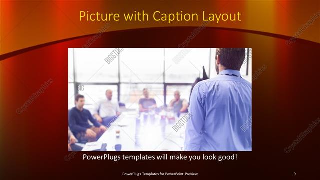 Picture with Caption presentation slide layout