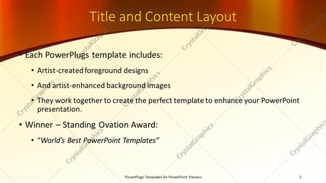 Title and Content presentation slide layout