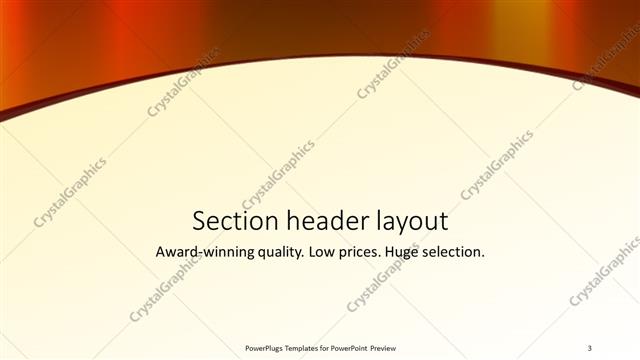 Section Header presentation slide layout