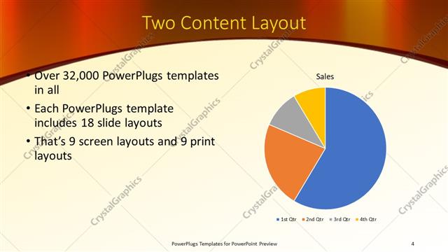 Two Content presentation slide layout