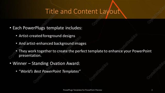 Title and Content presentation slide layout