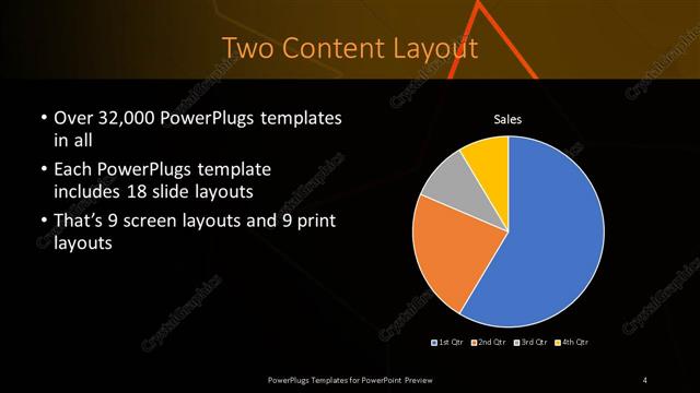 Two Content presentation slide layout