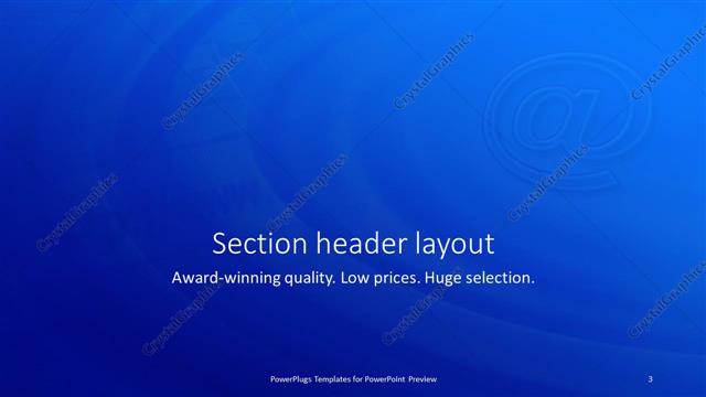 Section Header presentation slide layout