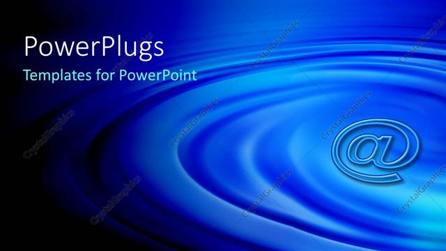  Presentation with email - A bluish background with place for text